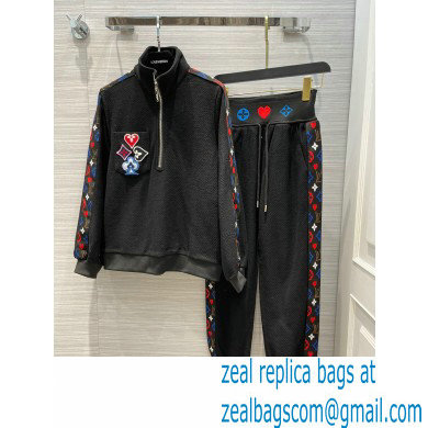 louis vuitton game on jacket and pants black 2021 - Click Image to Close