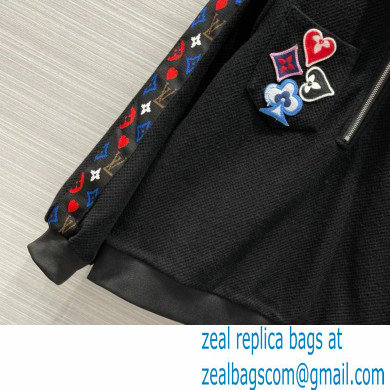 louis vuitton game on jacket and pants black 2021