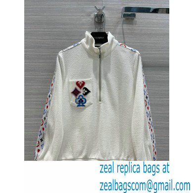 louis vuitton game on jacket and pants white 2021