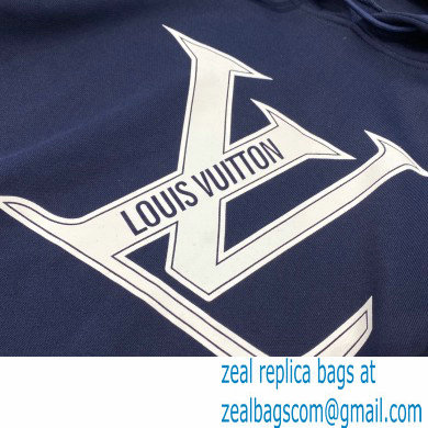 louis vuitton white/blue hooded sweatshirt 2021