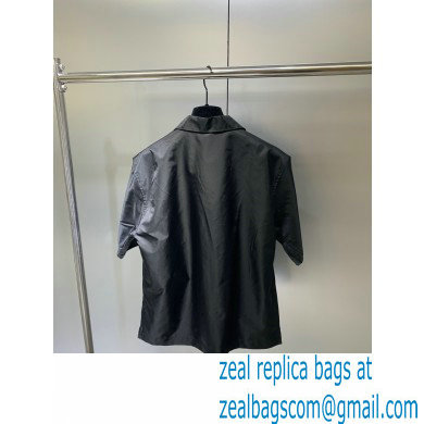 prada Re-Nylon Gabardine short-sleeved shirt black 2020