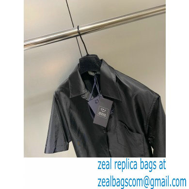 prada Re-Nylon Gabardine short-sleeved shirt black 2020