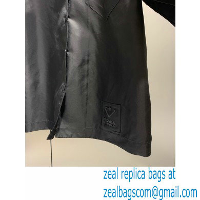 prada Re-Nylon Gabardine short-sleeved shirt black 2020 - Click Image to Close