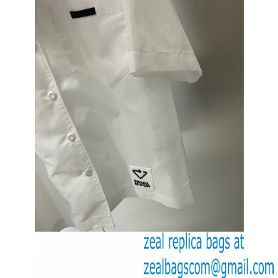 prada Re-Nylon Gabardine short-sleeved shirt white 2020