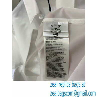 prada Re-Nylon Gabardine short-sleeved shirt white 2020