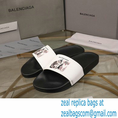 Balenciaga Logo Piscine Pool Slides Sandals 03 2021 - Click Image to Close