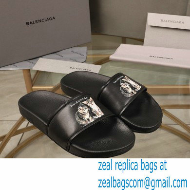 Balenciaga Logo Piscine Pool Slides Sandals 04 2021 - Click Image to Close