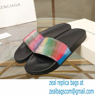 Balenciaga Logo Piscine Pool Slides Sandals 09 2021 - Click Image to Close