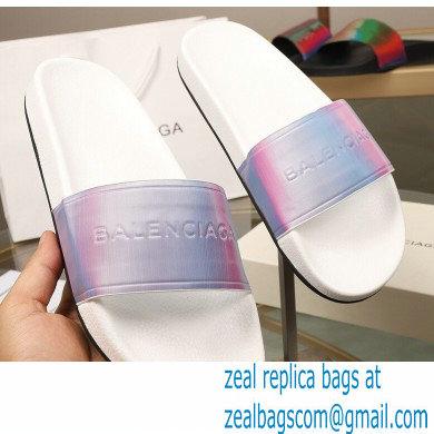 Balenciaga Logo Piscine Pool Slides Sandals 10 2021 - Click Image to Close