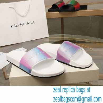 Balenciaga Logo Piscine Pool Slides Sandals 10 2021 - Click Image to Close