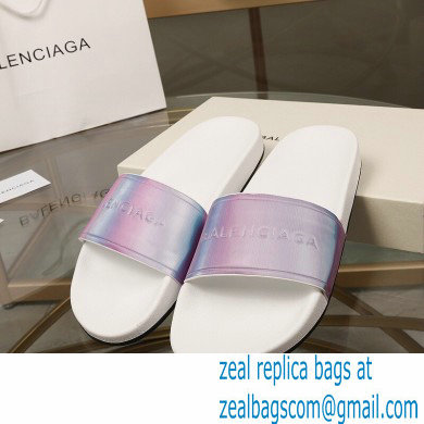 Balenciaga Logo Piscine Pool Slides Sandals 10 2021 - Click Image to Close