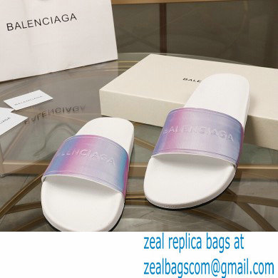 Balenciaga Logo Piscine Pool Slides Sandals 10 2021 - Click Image to Close