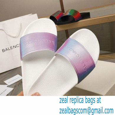 Balenciaga Logo Piscine Pool Slides Sandals 10 2021 - Click Image to Close