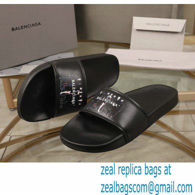 Balenciaga Logo Piscine Pool Slides Sandals 11 2021 - Click Image to Close