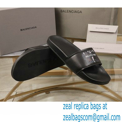 Balenciaga Logo Piscine Pool Slides Sandals 11 2021 - Click Image to Close
