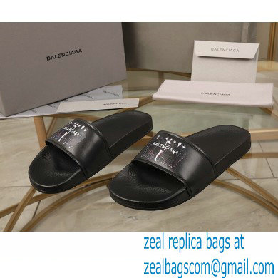 Balenciaga Logo Piscine Pool Slides Sandals 11 2021