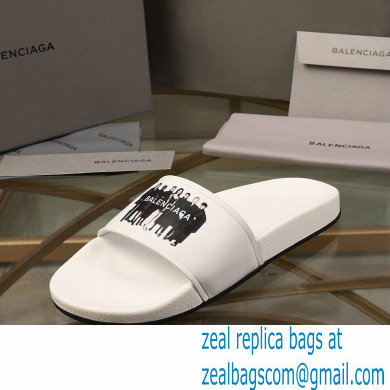 Balenciaga Logo Piscine Pool Slides Sandals 12 2021 - Click Image to Close