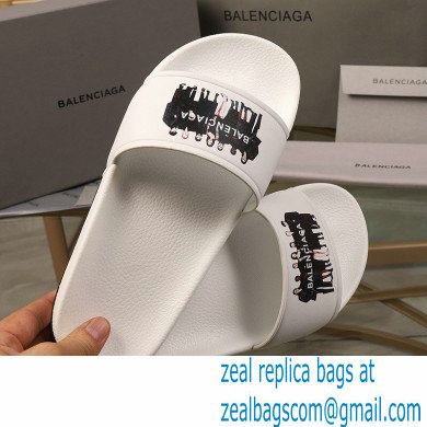 Balenciaga Logo Piscine Pool Slides Sandals 12 2021 - Click Image to Close