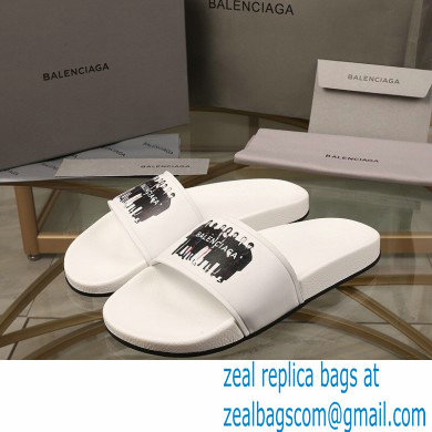 Balenciaga Logo Piscine Pool Slides Sandals 12 2021 - Click Image to Close