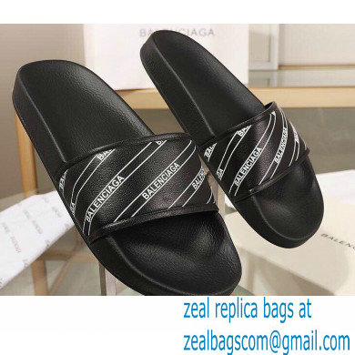 Balenciaga Logo Piscine Pool Slides Sandals 13 2021 - Click Image to Close