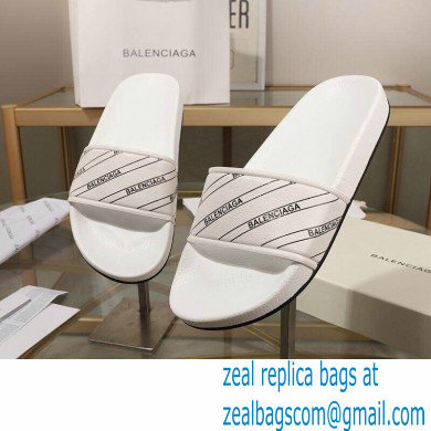 Balenciaga Logo Piscine Pool Slides Sandals 14 2021 - Click Image to Close