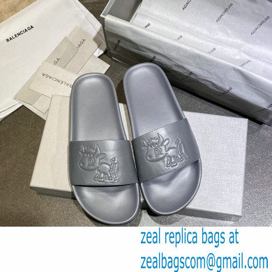 Balenciaga Logo Piscine Pool Slides Sandals 20 2021