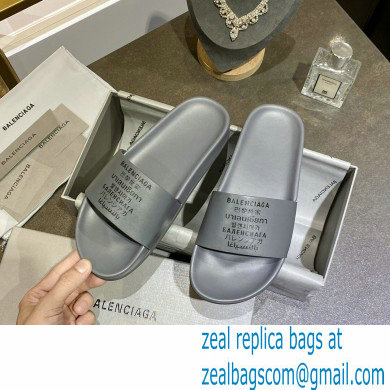 Balenciaga Logo Piscine Pool Slides Sandals 24 2021 - Click Image to Close