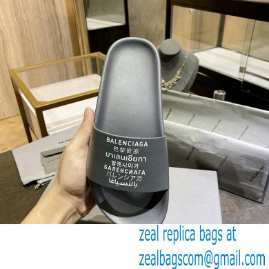 Balenciaga Logo Piscine Pool Slides Sandals 25 2021 - Click Image to Close