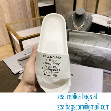 Balenciaga Logo Piscine Pool Slides Sandals 26 2021 - Click Image to Close