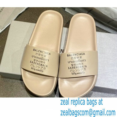 Balenciaga Logo Piscine Pool Slides Sandals 27 2021 - Click Image to Close