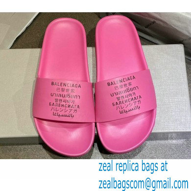 Balenciaga Logo Piscine Pool Slides Sandals 28 2021 - Click Image to Close