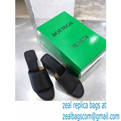 Bottega Veneta Heel 5cm BAND Calf Leather Mules Sandals Black 2021 - Click Image to Close