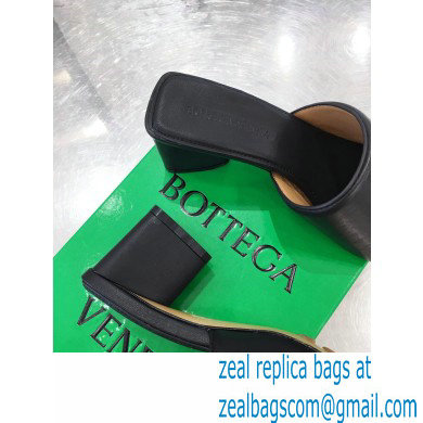 Bottega Veneta Heel 5cm BAND Calf Leather Mules Sandals Black 2021 - Click Image to Close