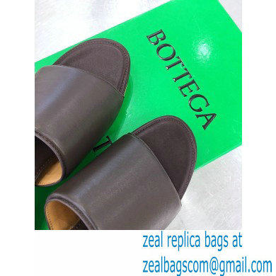 Bottega Veneta Heel 5cm BAND Calf Leather Mules Sandals Coffee 2021 - Click Image to Close