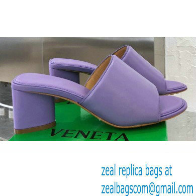 Bottega Veneta Heel 5cm BAND Calf Leather Mules Sandals Lavender 2021 - Click Image to Close