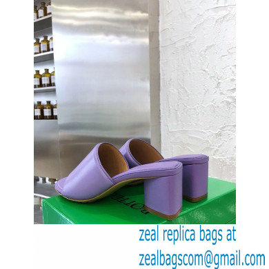 Bottega Veneta Heel 5cm BAND Calf Leather Mules Sandals Lavender 2021