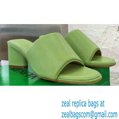 Bottega Veneta Heel 5cm BAND Calf Leather Mules Sandals Light Green 2021 - Click Image to Close