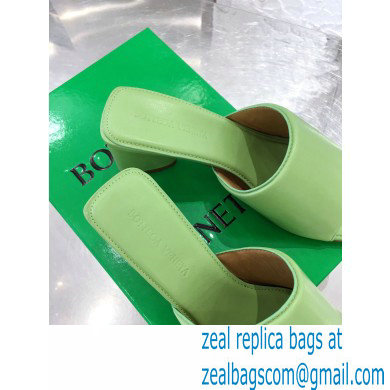 Bottega Veneta Heel 5cm BAND Calf Leather Mules Sandals Light Green 2021 - Click Image to Close