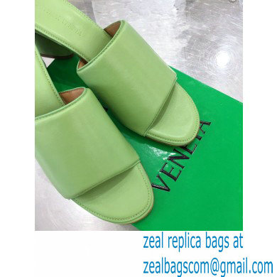 Bottega Veneta Heel 5cm BAND Calf Leather Mules Sandals Light Green 2021 - Click Image to Close