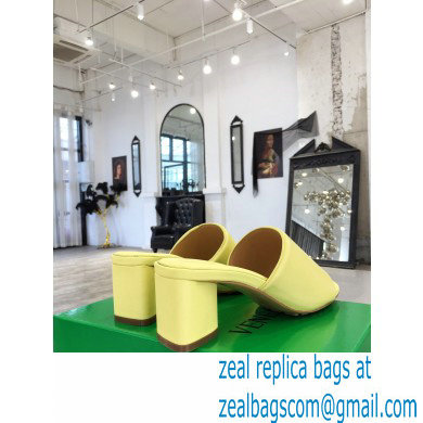 Bottega Veneta Heel 5cm BAND Calf Leather Mules Sandals Yellow 2021 - Click Image to Close