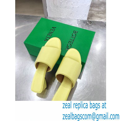 Bottega Veneta Heel 5cm BAND Calf Leather Mules Sandals Yellow 2021 - Click Image to Close