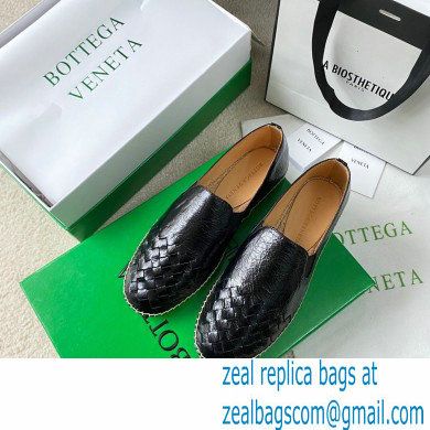 Bottega Veneta Intrecciato Calf Gala Espadrilles Black 2021 - Click Image to Close