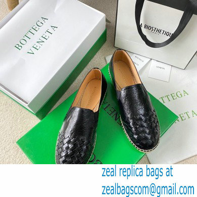 Bottega Veneta Intrecciato Calf Gala Espadrilles Black 2021 - Click Image to Close