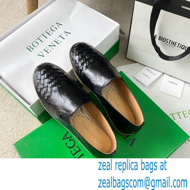 Bottega Veneta Intrecciato Calf Gala Espadrilles Black 2021 - Click Image to Close