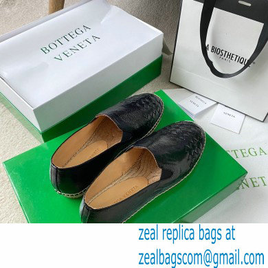 Bottega Veneta Intrecciato Calf Gala Espadrilles Black 2021 - Click Image to Close