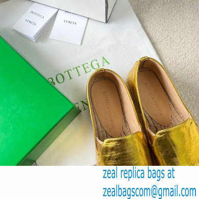 Bottega Veneta Intrecciato Calf Gala Espadrilles Gold 2021 - Click Image to Close