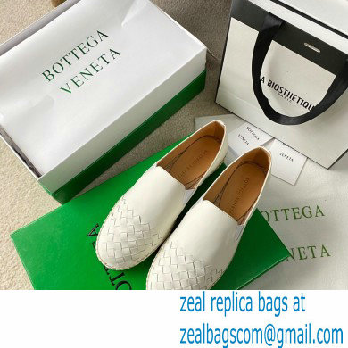 Bottega Veneta Intrecciato Calf Gala Espadrilles White 2021