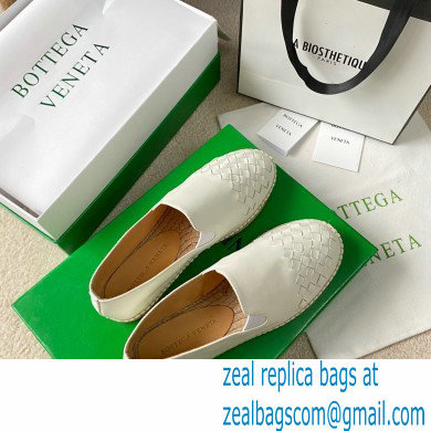 Bottega Veneta Intrecciato Calf Gala Espadrilles White 2021