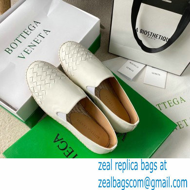 Bottega Veneta Intrecciato Calf Gala Espadrilles White 2021 - Click Image to Close