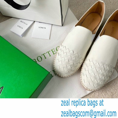 Bottega Veneta Intrecciato Calf Gala Espadrilles White 2021